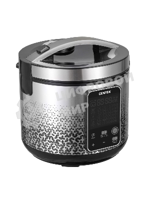Мультиварка Centek CT-1499 черный/сталь, 900 Вт, 5.0 л, 25 программ, мультиповар, антиприг. покрытие