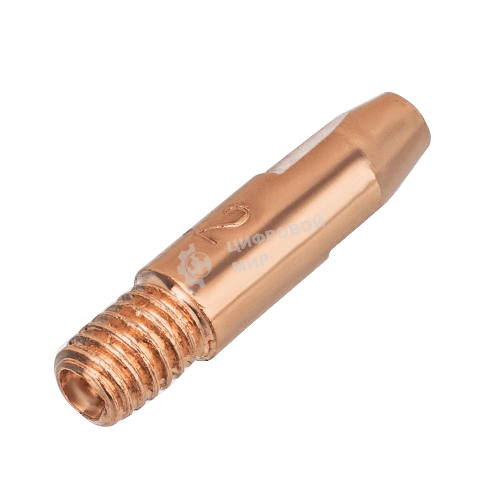 Токосъемный наконечник под проволоку Denzel 1,2 мм, М6х28, E-CU, 20 шт для MIG горелки тип 24