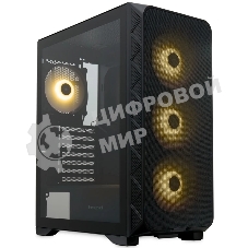Компьютерный корпус HSPD M521, Mesh Mid Tower, черный, slide TG, 0.45 SPCC, 4x120мм ARGb ATX, mATX, mITX 160/330/184мм 2x2.5