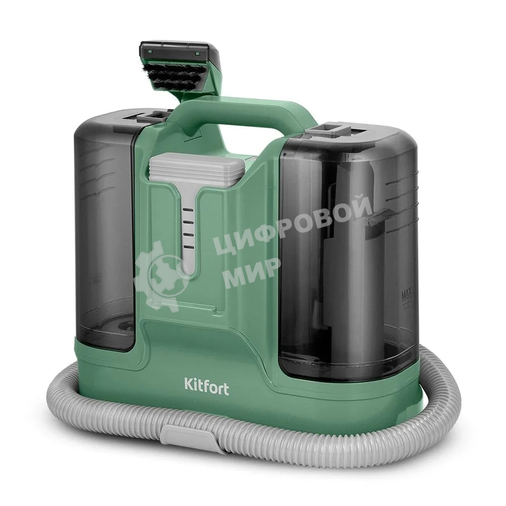 Пылесос моющий Kitfort КТ-5217 зеленый, 150 Вт, уборка влажная, пылесборник контейнер 1,8 л