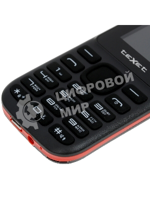 Мобильный телефон Texet TM-130 черный-красный