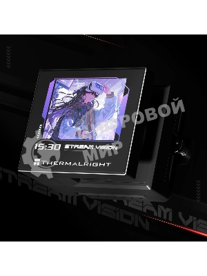 Система водяного охлаждения Thermalright Stream Vision 360 Soc-AM5/AM4/1200/1700/1851 черный 4-pin 28.1dB Al LCD Ret (S-VISION-360-BL)