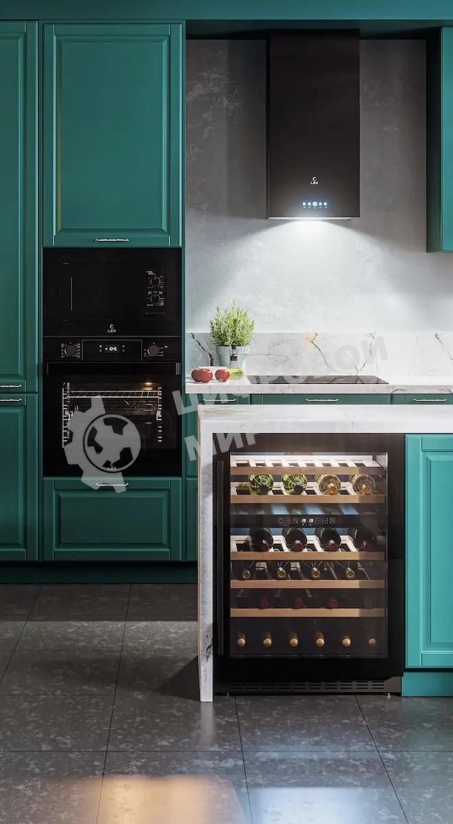 Винный шкаф LEX LWD6046BL dual zone 1-нокамерн. черный