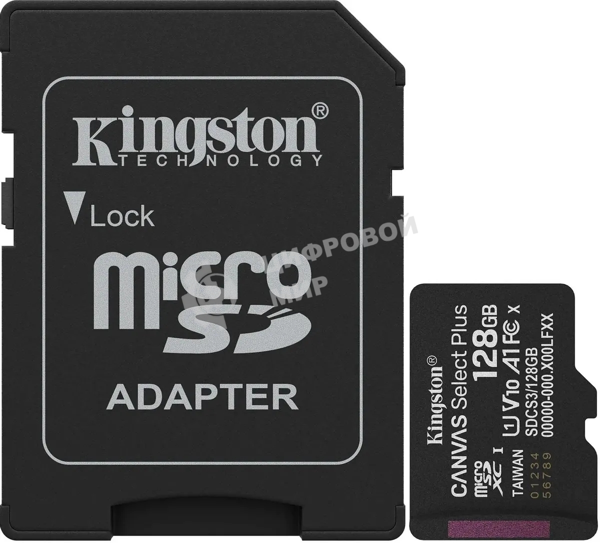 Флеш карта microSDXC 128Gb Kingston SDCS3/128Gb Canvas Select Plus + adapter