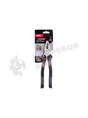 Комбинированные плоскогубцы Deli DL0005 200 мм, Cr-V, эксцентриковый шарнир, антикоррозийное покрытие, трехкомпонентная прорезиненная рукоять