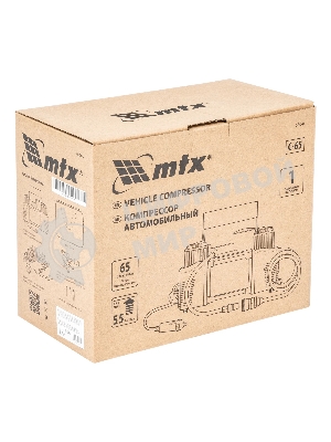 Компрессор автомобильный MTX C-65, 12 В, 10 атм., 65 л/мин