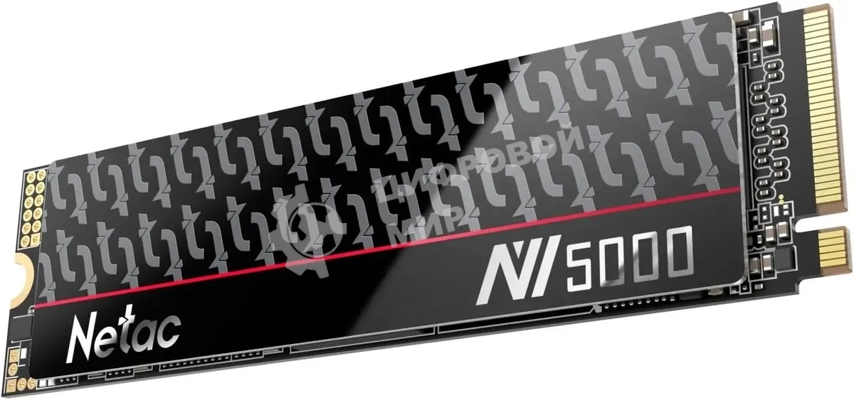 Накопитель SSD Netac NV5000-T, 1Tb, M.2 2280, PCIe 4.0 x4, NVMe, R/W 4800/4600, с радиатором