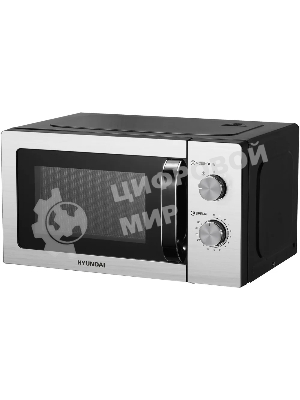 Микроволновая печь Hyundai HYM-M2013 нержавеющая сталь/черный, 20 л, 700 Вт, переключатели - электронный поворотный механизм