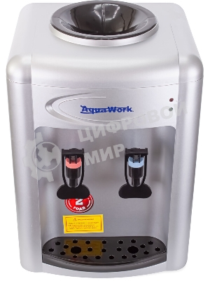 Кулер для воды Aqua Work 0.7-TKR, верхняя загрузка, нагрев 97 °С, без охлаждения, серебристый