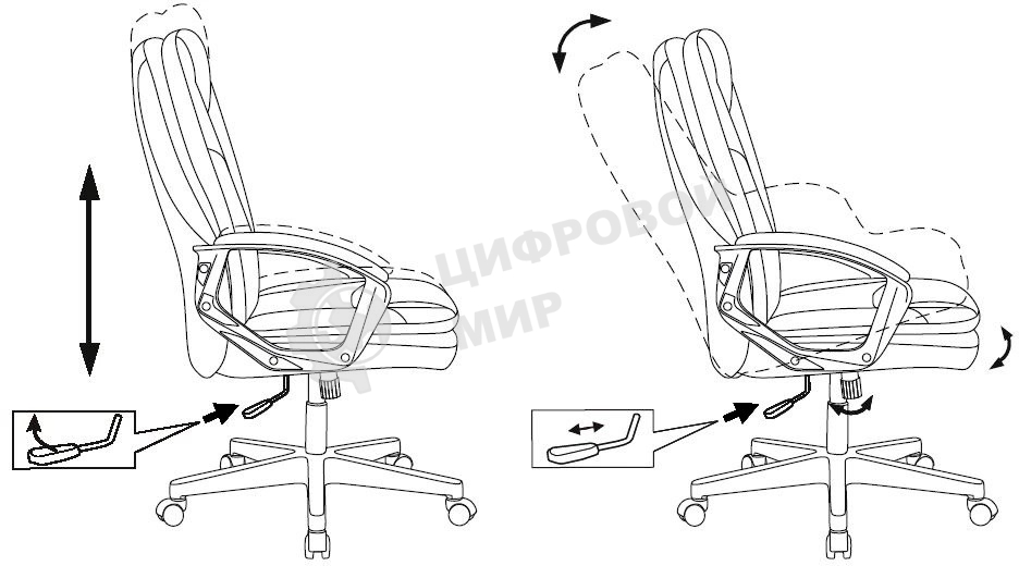 Кресло руководителя Бюрократ CH-868N Or-14 бежевый, искусственная кожа, крестовина пластик