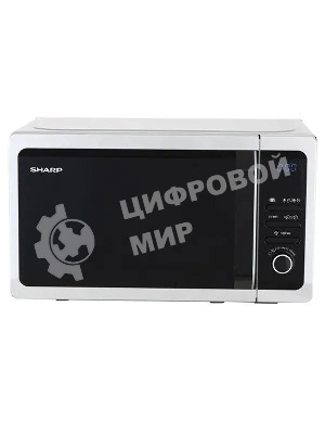 Микроволновая печь Sharp R-2852RSL серебристый, 20 л, 800 Вт, переключатели - кнопки, поворотный механизм