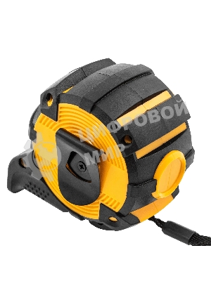 Рулетка Denzel 5 м х 32 мм, автоматич. фиксац., нейлон. покрытие, магнит. зацеп, двухстор. разметка