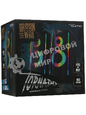 Акустическая система 2.0 Qumo Tornado AS008, 15 ВТ, объемное звучание, управляемая многорежимная RGb подсветка, USB/Jack 3,5мм