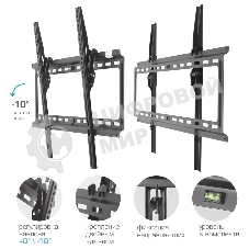 Кронштейн Kromax IDEAL-2 new черный, 32