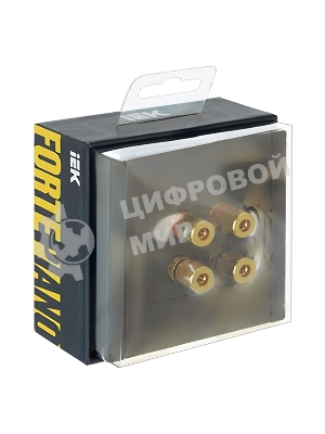 Аудиорозетка 4-мест. IEK FORTE&PIANO FP339 серый