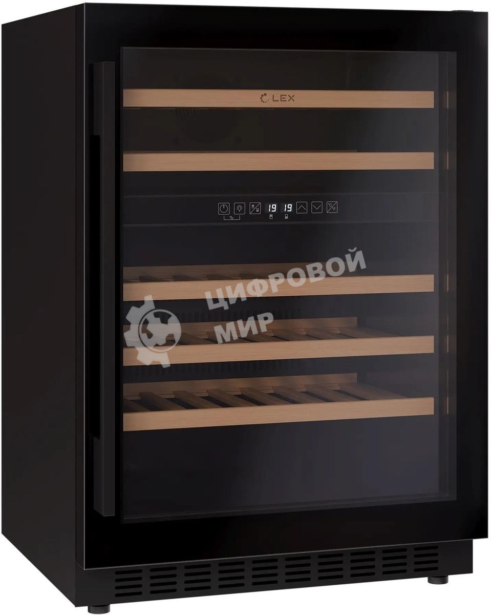 Винный шкаф LEX LWD6046BL dual zone 1-нокамерн. черный