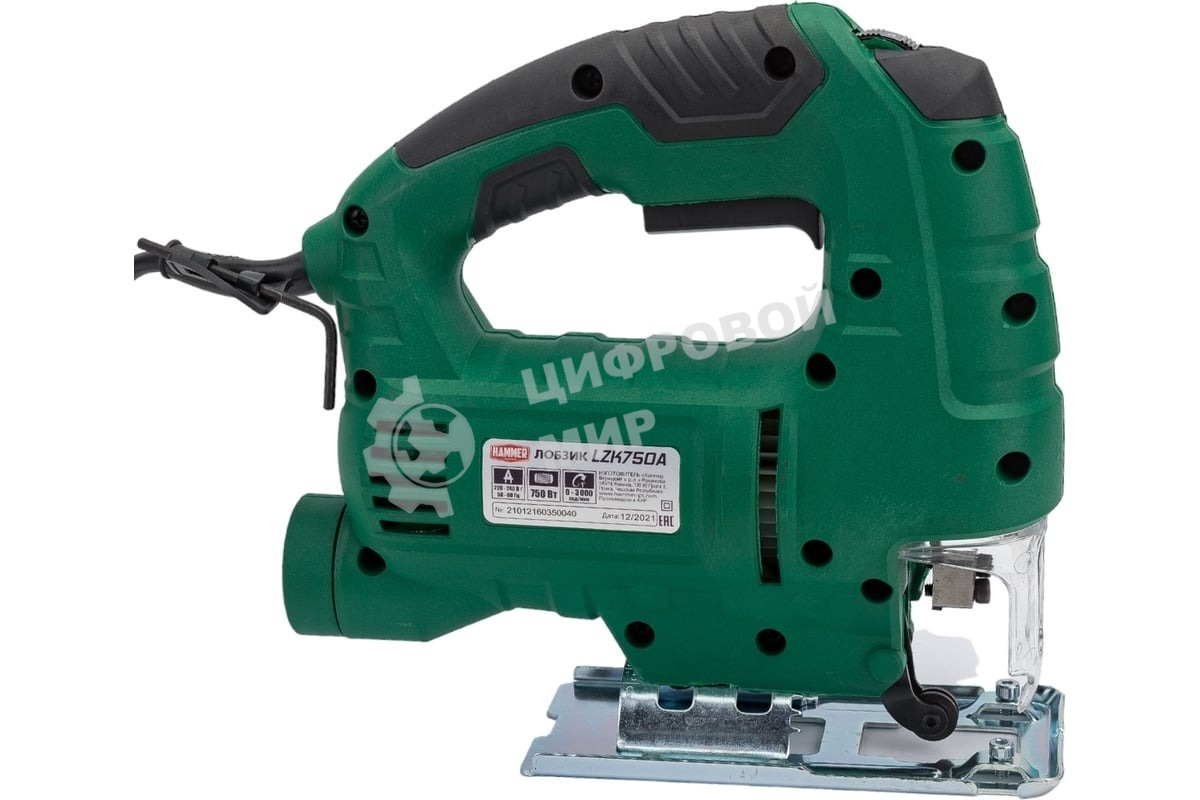 Лобзик электрический Haммer LZK750А 750Вт 0-3000ход/мин 80мм-дер 8мм-мет маятник