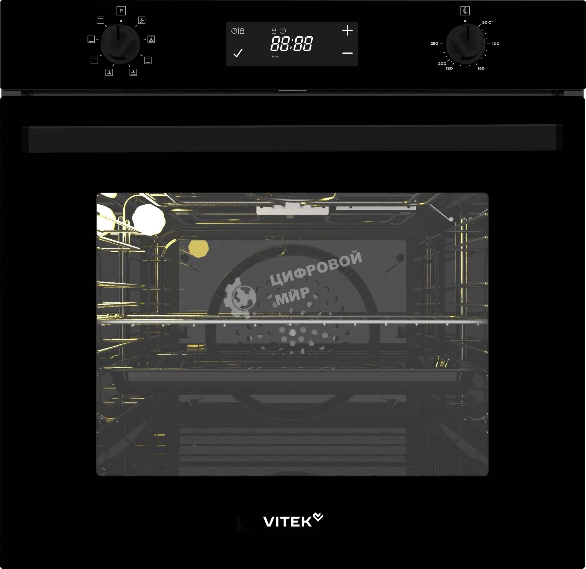 Духовой шкаф электрический Vitek VEO 6480 BG стекло черное