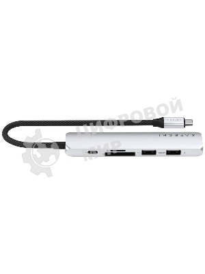 Док-станция Satechi ST-P6SS, USB Type-C, USB Type-C/HDMI/2xUSB Type-A/SD/microSD, USB Type-C