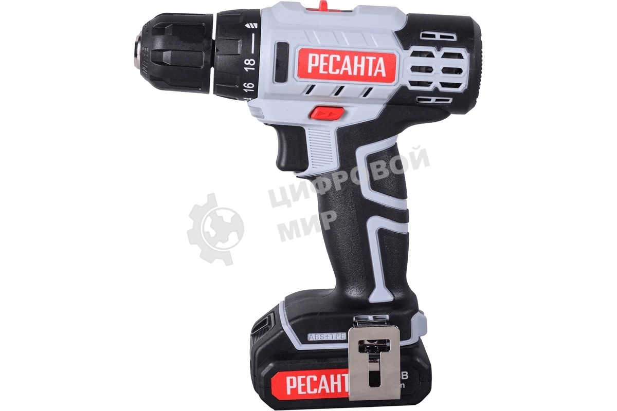 Дрель-шуруповерт аккумуляторная Ресанта ДА-14-2Л 75/14/3, Аккумуляторная, 14,4В
