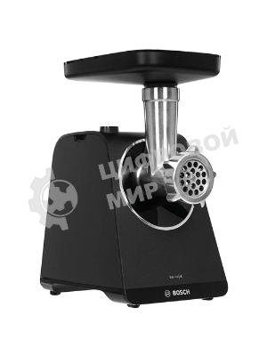 Мясорубка электрическая Bosch MFWS440B черный, 1900 Вт, 2.5 кг/мин, реверс, защита от перегрузки, насадки - 7