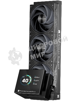 Система водяного охлаждения Thermalright Stream Vision 360 Soc-AM5/AM4/1200/1700/1851 черный 4-pin 28.1dB Al LCD Ret (S-VISION-360-BL)