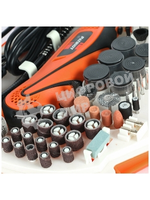 Прямошлифовальная машина (гравер) PATRIOT EE 111 с гибким валом, 140Вт, 210 насадок в комплекте, кейс