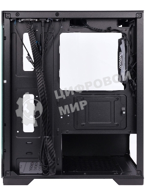 Компьютерный корпус 1STPLAYER MIKU Mi2 черный mATX 3x120мм LED fans Mi2-BK-3F1