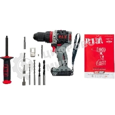 Дрель-шуруповерт аккумуляторная P.I.T. PSB20H-13D, Аккумуляторная, Без АКБ и ЗУ, Ударная