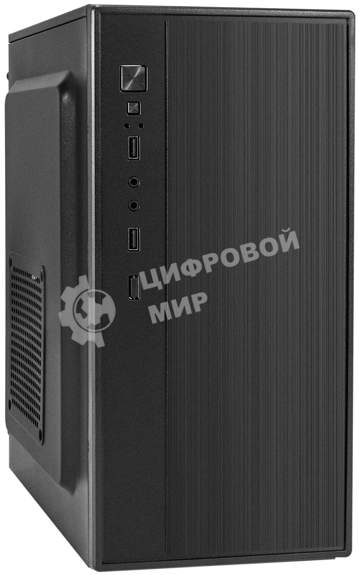 Компьютерный корпус Minitower ExeGate BAA-408-UNS500 (mATX, БП UNS500 с вент. 12см, 2хUSB, HD Audio, черный)