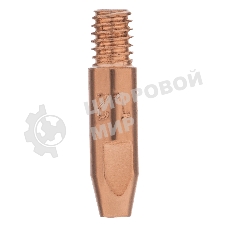 Токосъемный наконечник под проволоку Denzel 1,2 мм, М6х28, E-CU, 20 шт для MIG горелки тип 24
