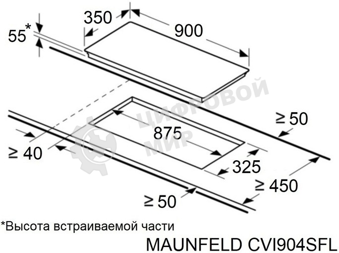 Индукционная варочная панель Maunfeld CVI904SFLBK LUX Inverter