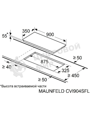 Индукционная варочная панель Maunfeld CVI904SFLBK LUX Inverter
