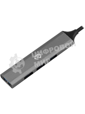 USB-разветвитель Digma DHUB-4USB-AC-3.0, USB-C + USB-A, USB 3.0 4порта, USB