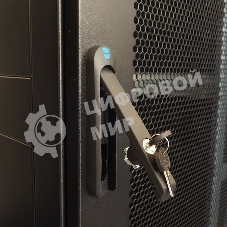 Шкаф серверный напольный 42U (800 1200) дверь перфорированная, задние двойные перфорированные