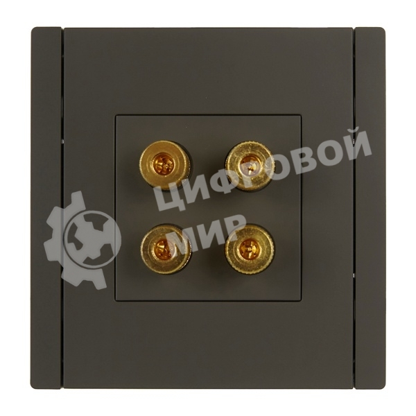 Аудиорозетка 4-мест. IEK FORTE&PIANO FP339 серый