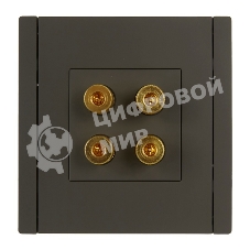 Аудиорозетка 4-мест. IEK FORTE&PIANO FP339 серый