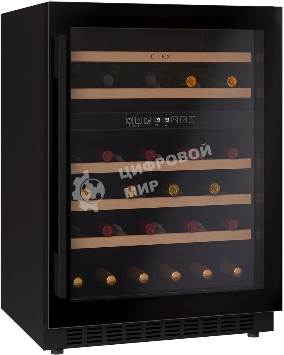 Винный шкаф LEX LWD6046BL dual zone 1-нокамерн. черный
