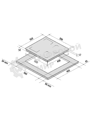 Индукционная варочная поверхность Krona MYSTERIUM max ih 60 GR графит