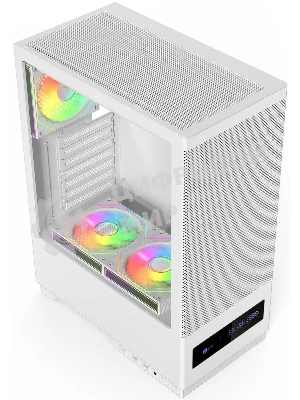 Компьютерный корпус ACD Citadel 108DW ATX, Type-C + 2 X USB ports + HD audio combo, Mesh, TG, белый