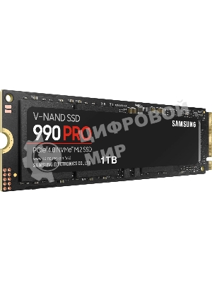 Накопитель SSD Samsung 990 Pro MZ-V9P1T0B/AM 1ТБ, M.2 2280, PCIe 4.0 x4, NVMe, M.2