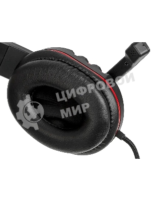 Гарнитура Oklick HS-L380G черный/красный 1.8м мониторы оголовье (JD-032)