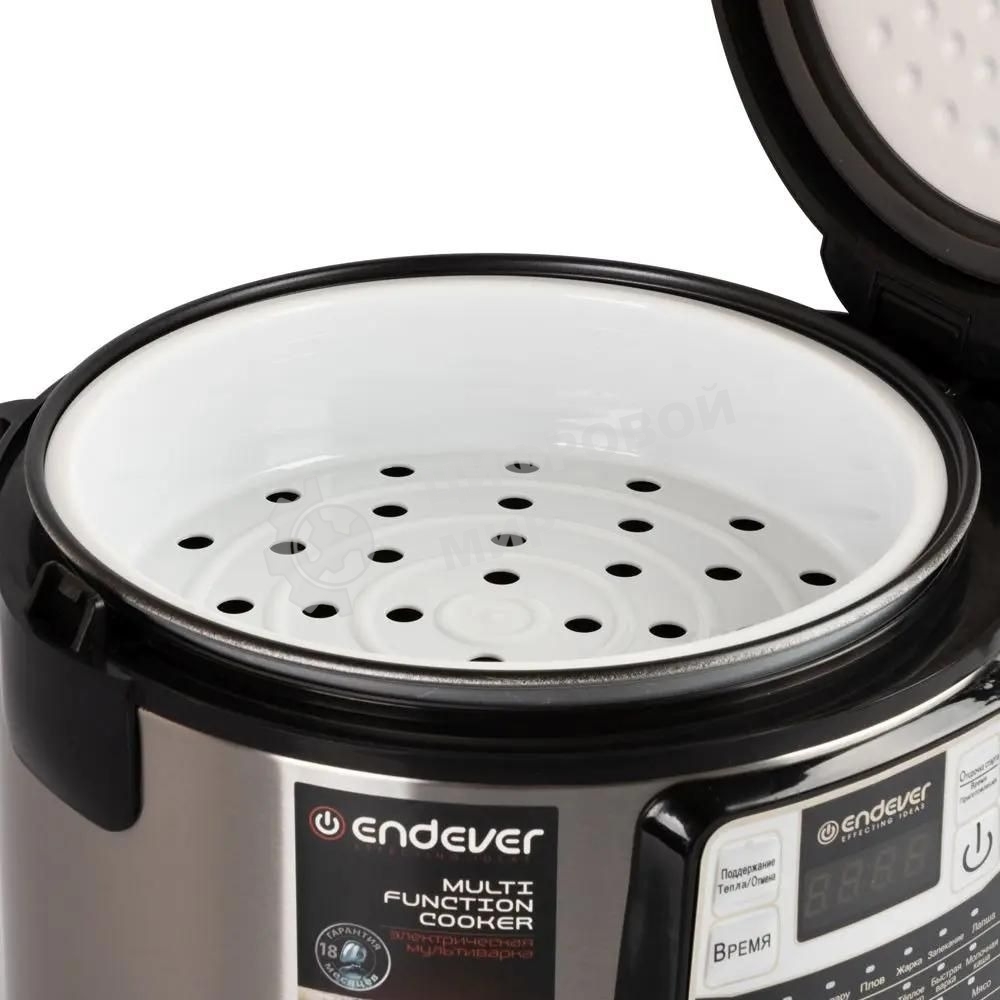 Мультиварка Endever Vita-95, мощность 1000 Вт, черный/стальной, емкость 5л, 45 авторежимов работы, книга рецептов