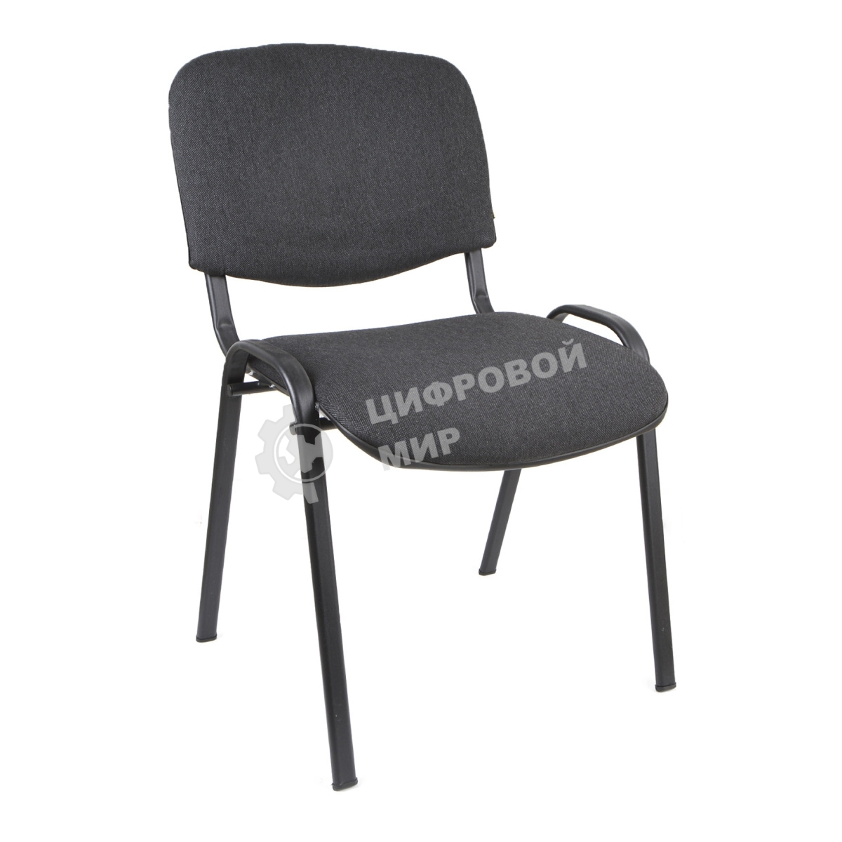 Стул OLSS ИЗО В-40 ткань темно-серый черная порошковая краска