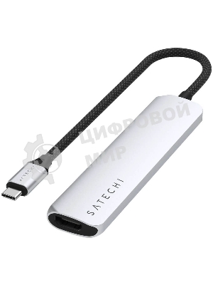 Док-станция Satechi ST-P6SS, USB Type-C, USB Type-C/HDMI/2xUSB Type-A/SD/microSD, USB Type-C