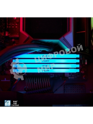 Оперативная память Kingston Fury Beast, DDR4, 32GB (2x16GB), 3600MHz, CL18, DIMM, с радиатором, RGB, черный