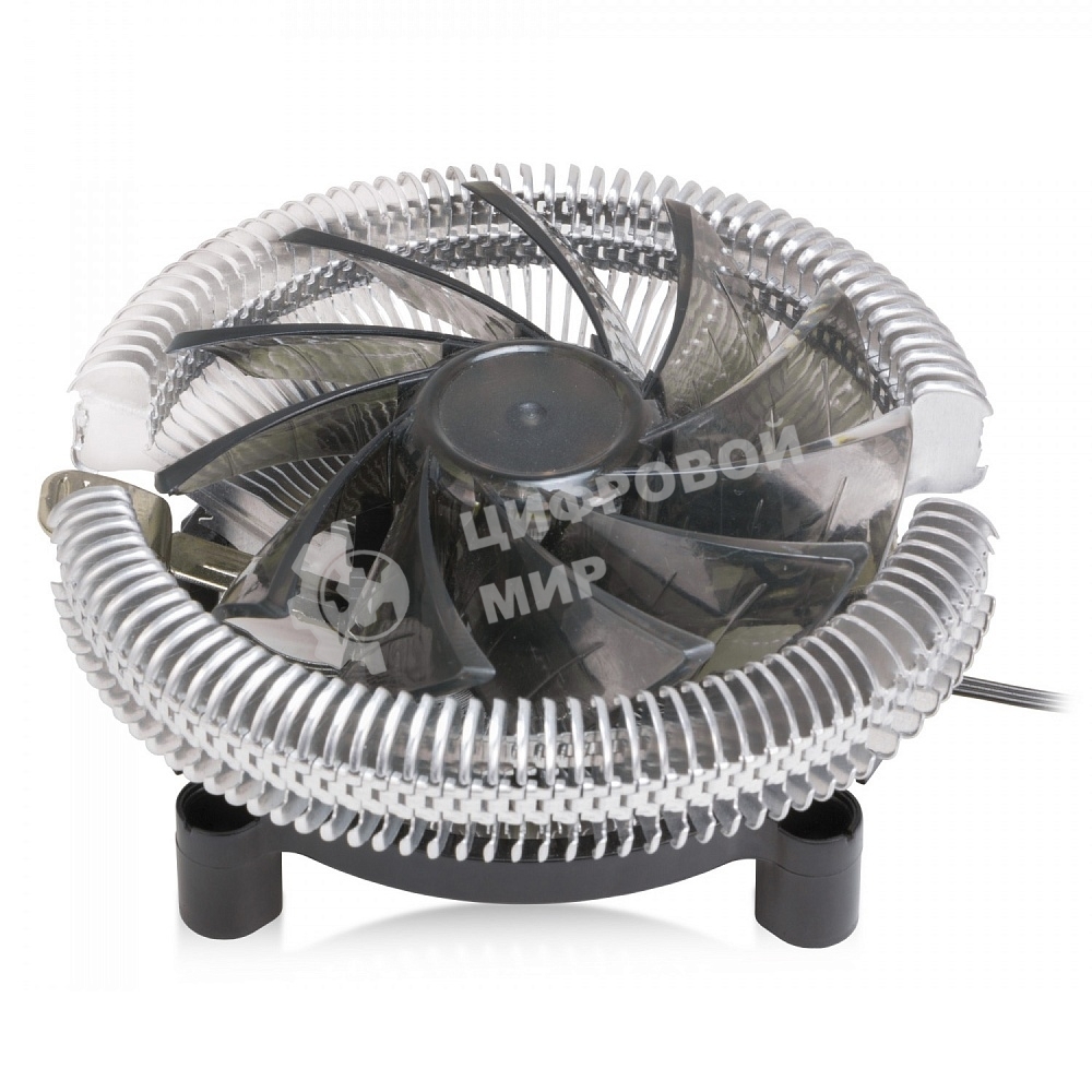 Кулер для процессора Crown CM-S1250TPWM v2 серебристый/черный, 95 мм, алюминий, 2000 об/мин, 28.7 дБ, 4 pin, 125 Вт, 53 мм
