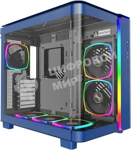 Компьютерный корпус Montech King 95 Pro голубой без БП ATX 4x120мм 2x140мм 1x180мм 2xUSB3.0 audio bott PSU