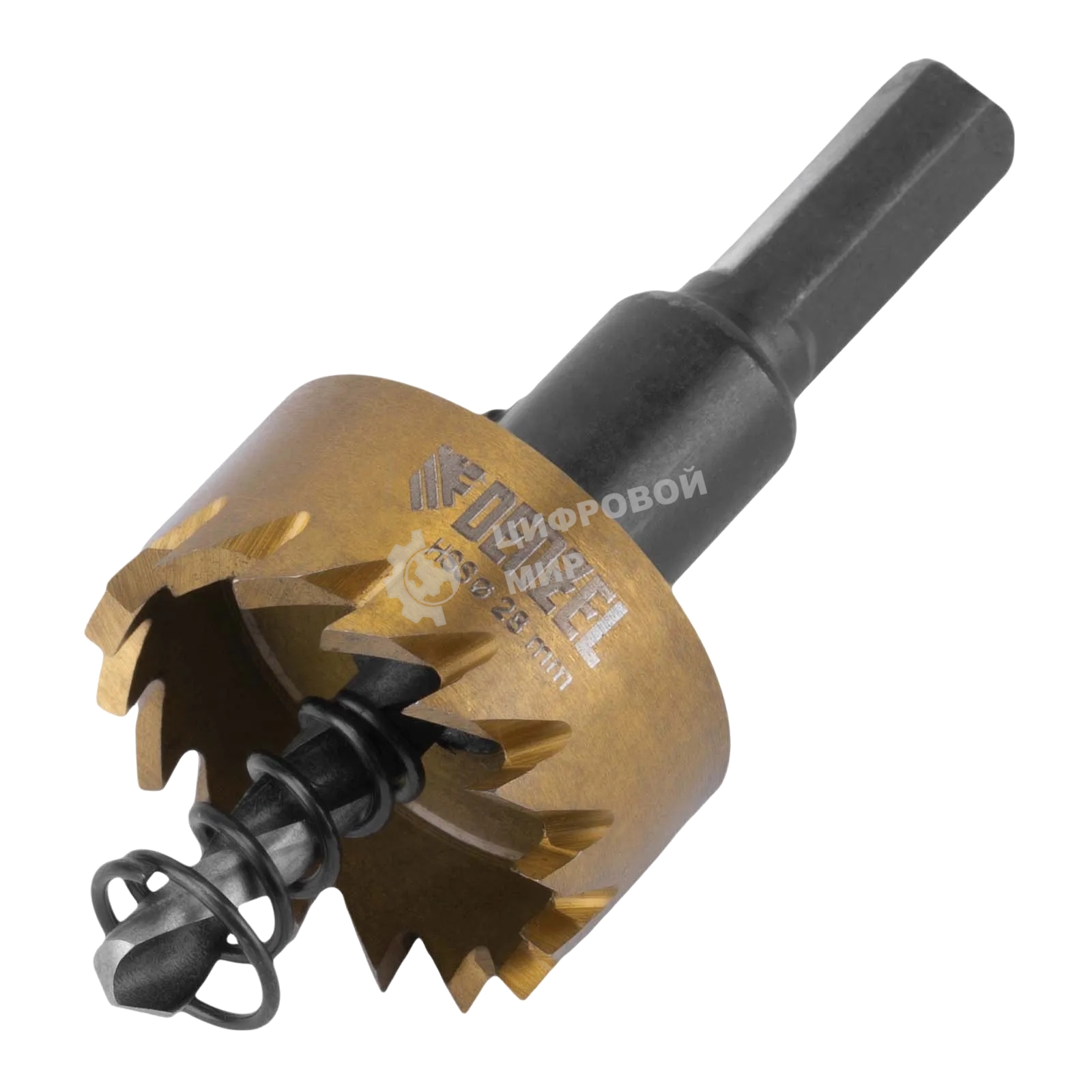 Коронка по металлу Denzel HSS, 28 мм, нитридтитановое покрытие