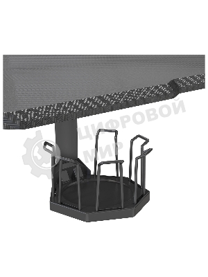 Стол игровой Cactus CS-EDL-GbK столешница МДФ черный, каркас черный